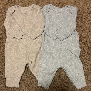Carter's Kids Matching Set - Beige and Light Gray